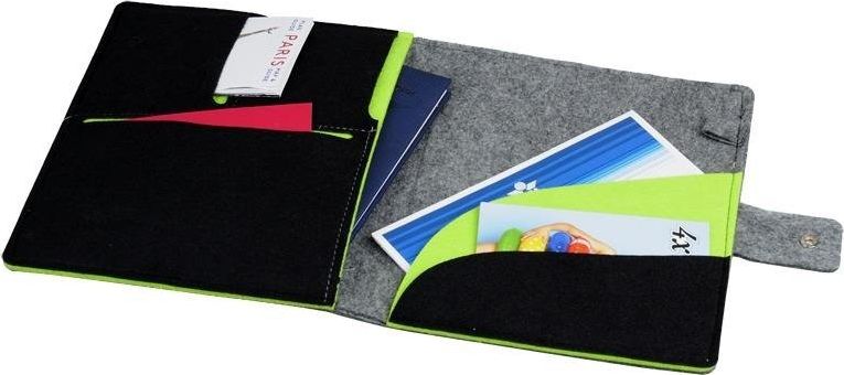 Etui na tablet Kemer Teczka na tablet KEMER Eco-Sense Szara/ Zielona uniwersalny