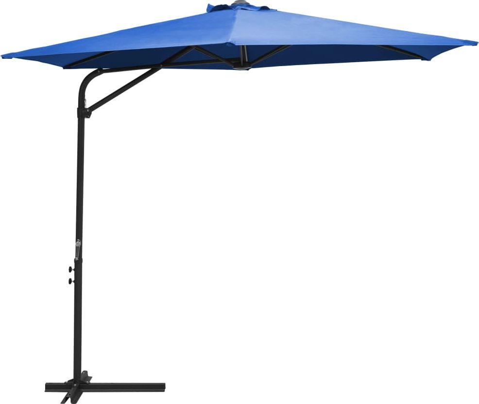vidaXL VidaXL Parasol ogrodowy na stalowym słupku, 300 cm, błękit lazur