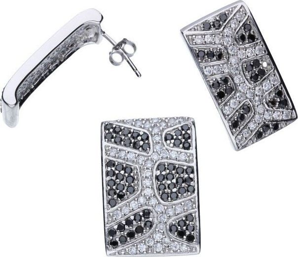 Lovrin Srebrny komplet 925 prostokąty z cyrkoniami 16,11g