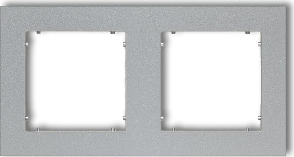 Karlik MINI Ramka podwójna srebrny metalik (7MR-2)