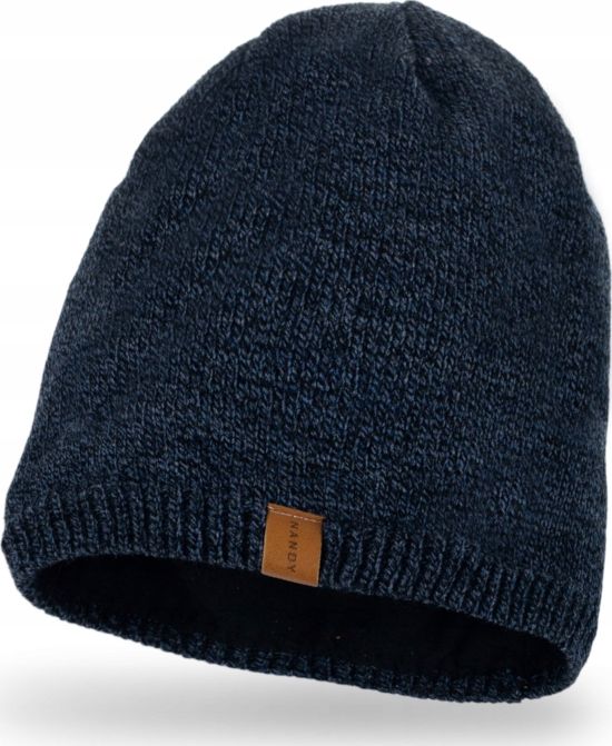 Nandy Nandy Czapka Męska Ciepła Na Polarze Granat