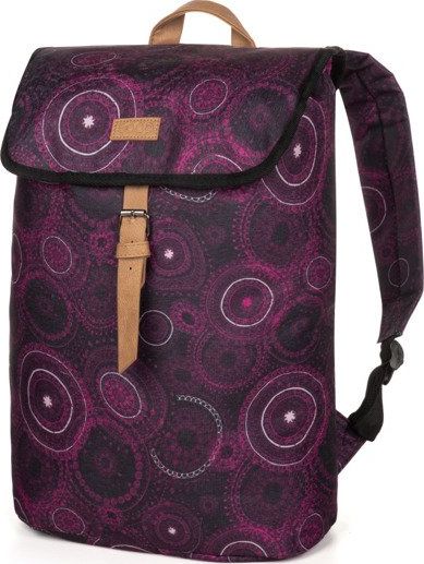 Loap Plecak miejski LOAP Evenea fioletowy wzór uniwersalny