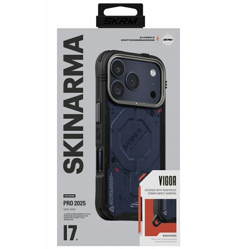 SKINARMA Etui Vigor MagSafe do iPhone 17 Pro niebieski