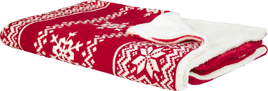 Beliani Koc 150 x 200 cm czerwony VANTAA
