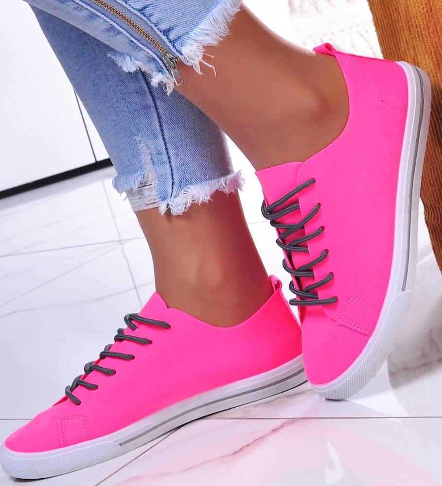 Pantofelek24 Różowe tensiówki damskie /G1-2 11589 T111/ 38