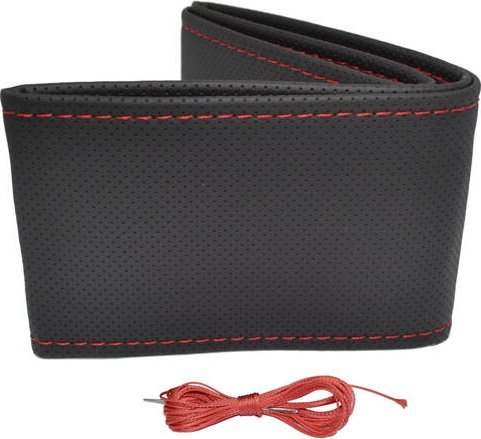 AMiO Pokrowiec sznurowany perforowany na kierownicę samochodową M 37-39cm OTOM-OTDK202