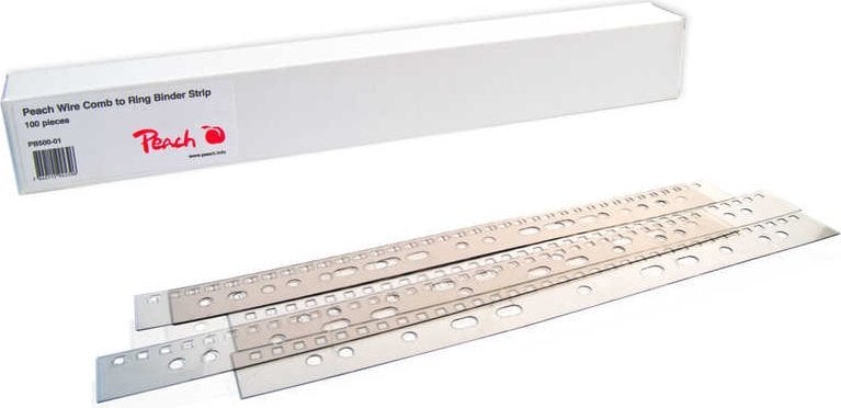 Peach Peach Wire Comb to Ring Binder Strip