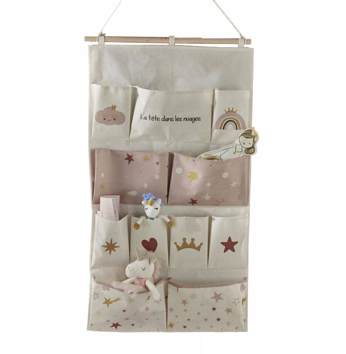 Organizer wiszący na zabawki HEAD IN THE CLOUDS, 110 x 60 cm
