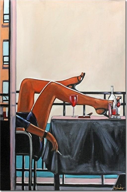 GO-BI Obraz "Jack Vettriano" ręcznie malowany 60x90cm