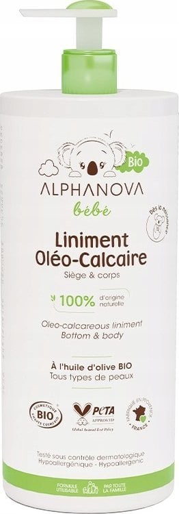 Alphanova Bebe Bio, Emulsja oczyszczająca z kompleksem pielęgnacyjnym do okolic pieluszkowych, 900 ml