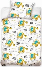 Carbotex Pościel 90x120 do łóżeczka koparka i dinozaury