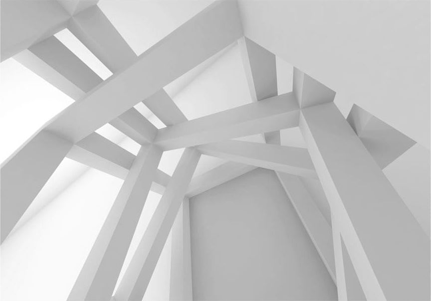 DecoNest Fototapeta - Biała konstrukcja - 400X280