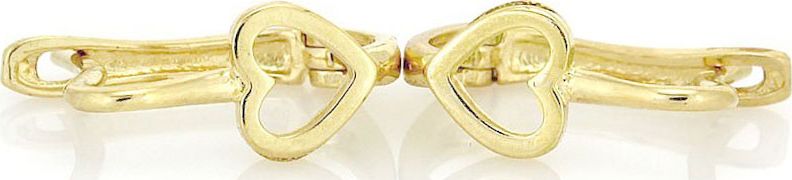 Lovrin 24H ZŁOTE KOLCZYKI 585 DZIECKA ANGIELSKIE SERCA SERCE 14KT