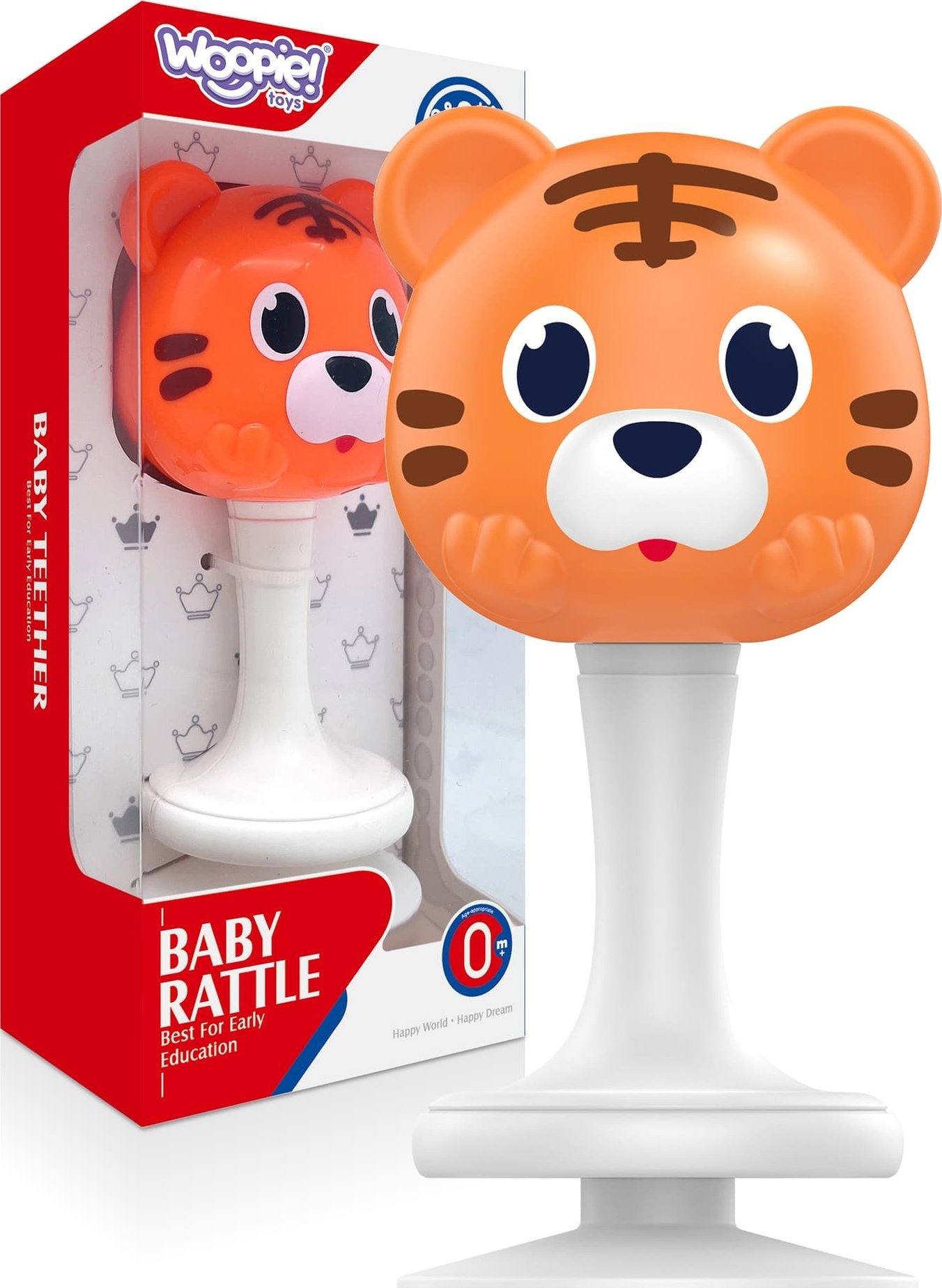 Woopie WOOPIE BABY Grzechotka Pomarańczowy Tygrysek 0m+