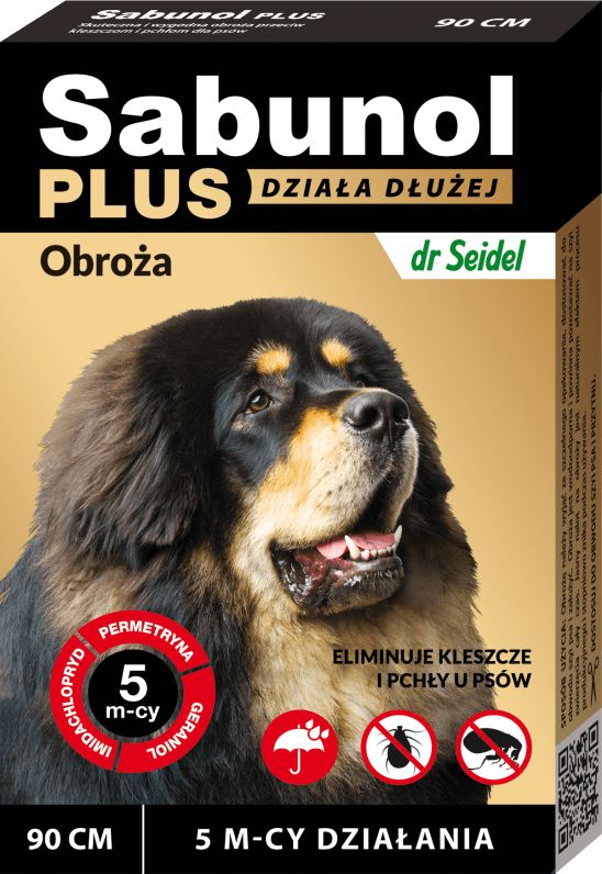 SABUNOL Obroża przeciw pchłom i kleszczom dla psa 90 cm