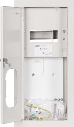 Sabaj Rozdzielnica podtynkowa na licznik elektroniczny z zamkiem i szybą RAL 9003 RL 1F 7E ZSZ