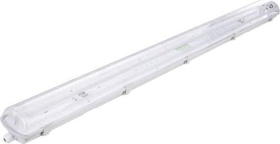 Volteno Oprawa hermetyczna pod tuby LED 2x120cm Szara IP65 ABS + PS 126,5x11,2x8,3cm VO0639