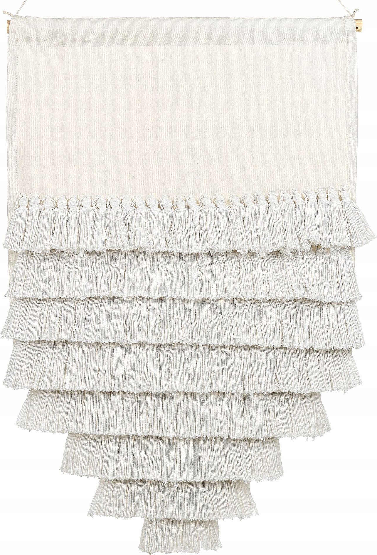 Beliani Dekoracja ścienna z frędzlami biała THUL