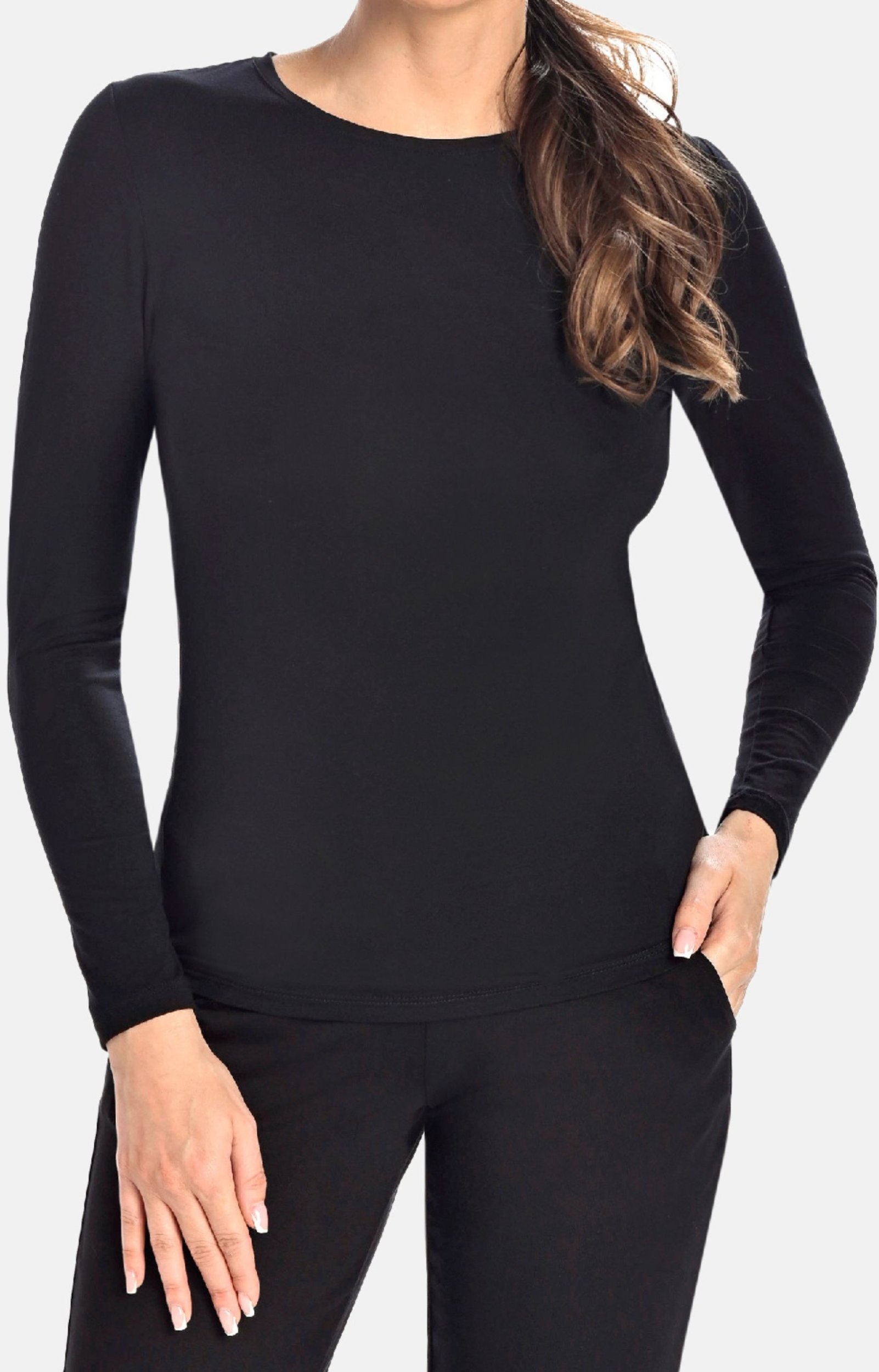 Bluzka damska bambusowa koszulka Aria czarna Czarny M