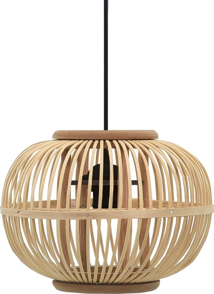 Lampa wisząca Lumes Brązowa drewniana lampa wisząca - EX218-Breva