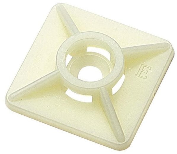 CABLE TIE BASE SELF ADHESIVE 4.8MM WHITE