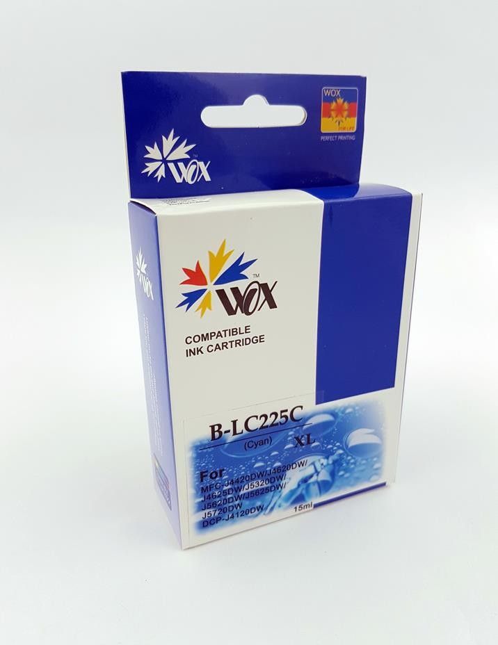 Tusz Wox Tusz Wox Cyan Brother Lc 225C Zamiennik Lc225Xlc (1300 Stron A4 Zgodnie Z Normą Iso/Iec 24711)