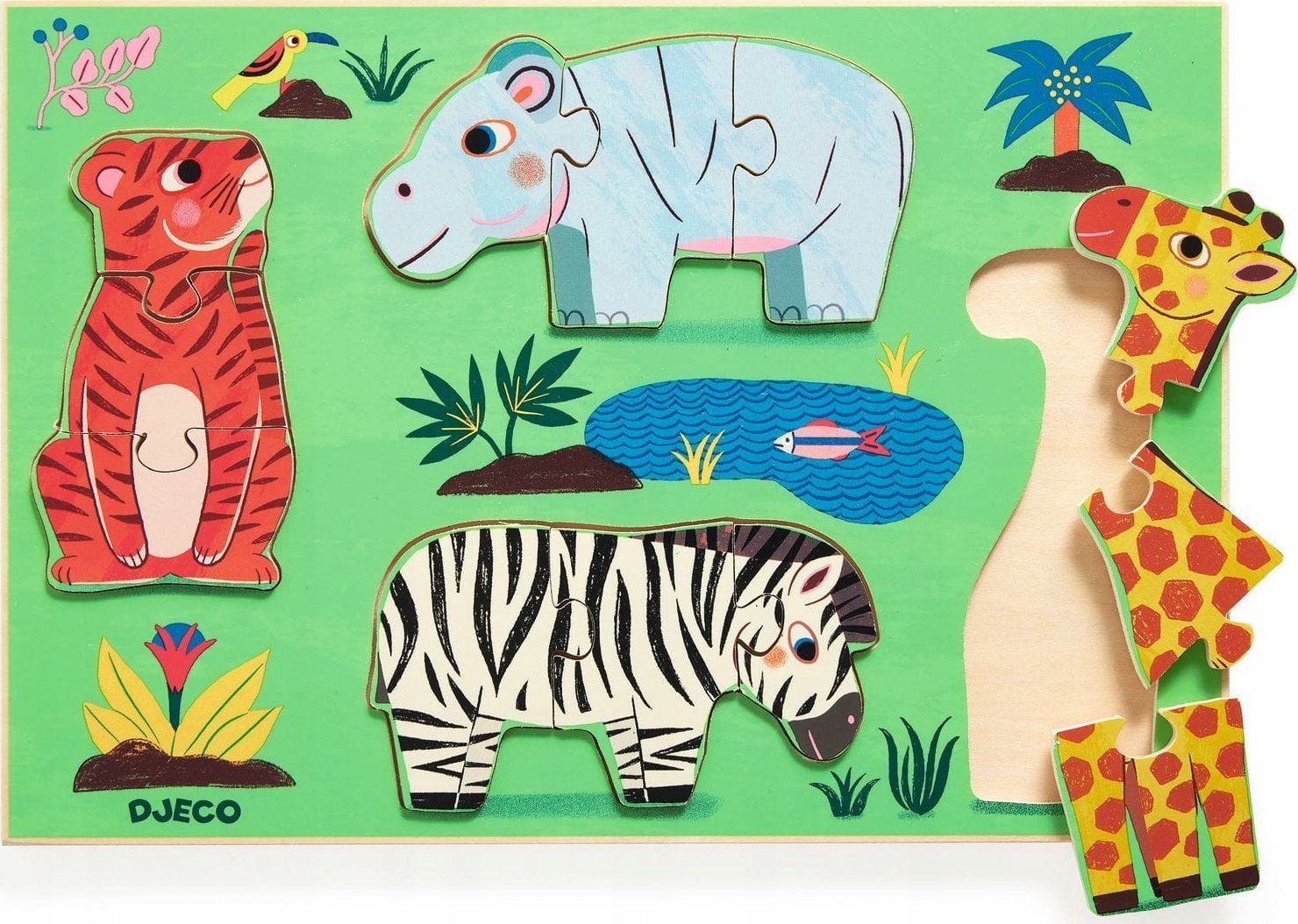 Djeco Mažųjų dėlionė - Savanos gyvūnai