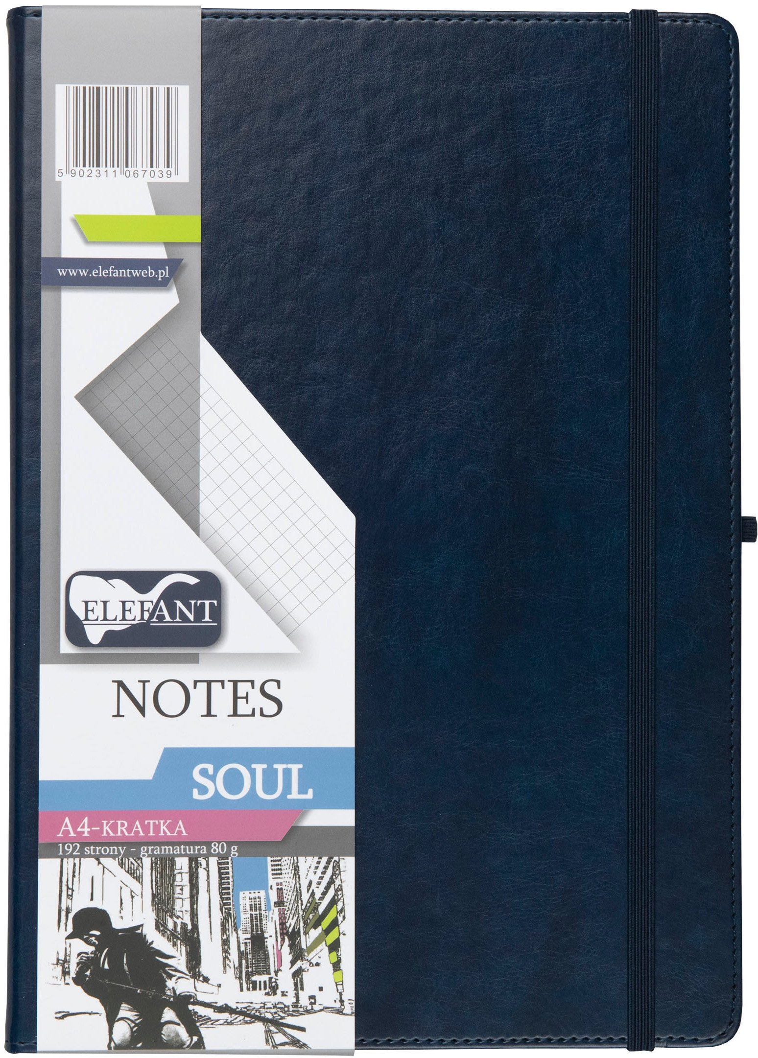 Notes A4 Soul kratka granatowy