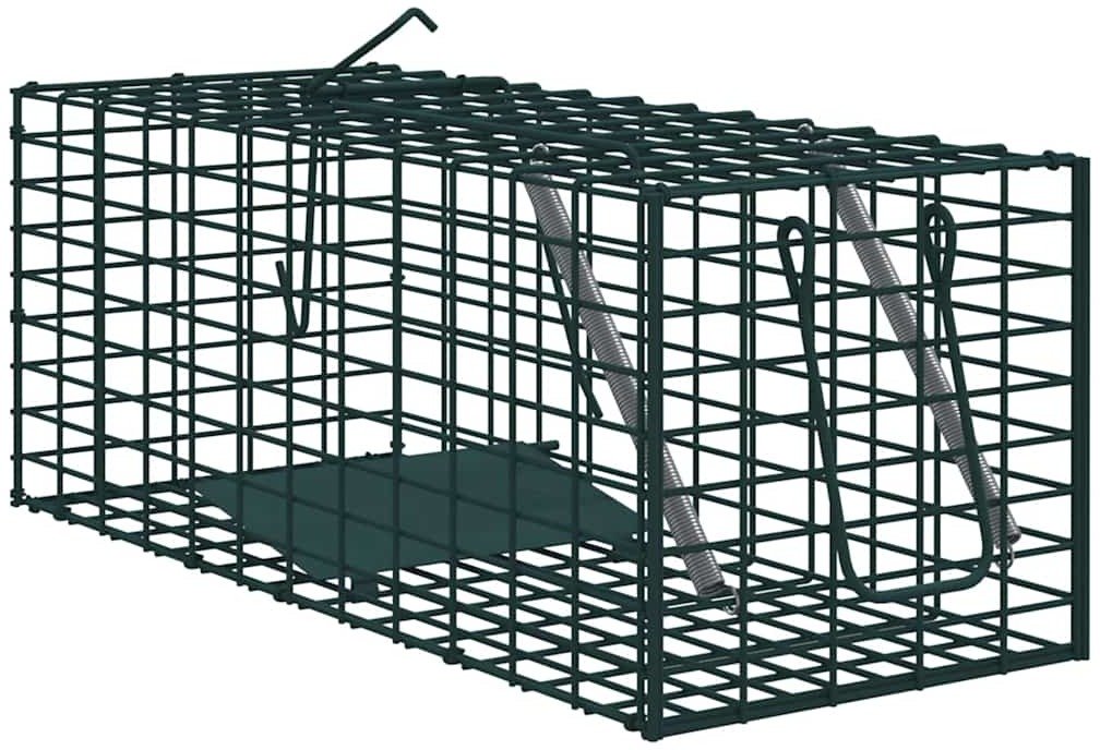 vidaXL Pułapka na zwierzęta Zielony 31 x 13 x 12cm Stal