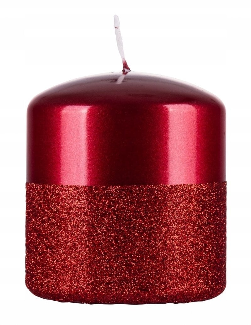 Donau Home Świeca słupek Onyx, 80x90mm, czerwony