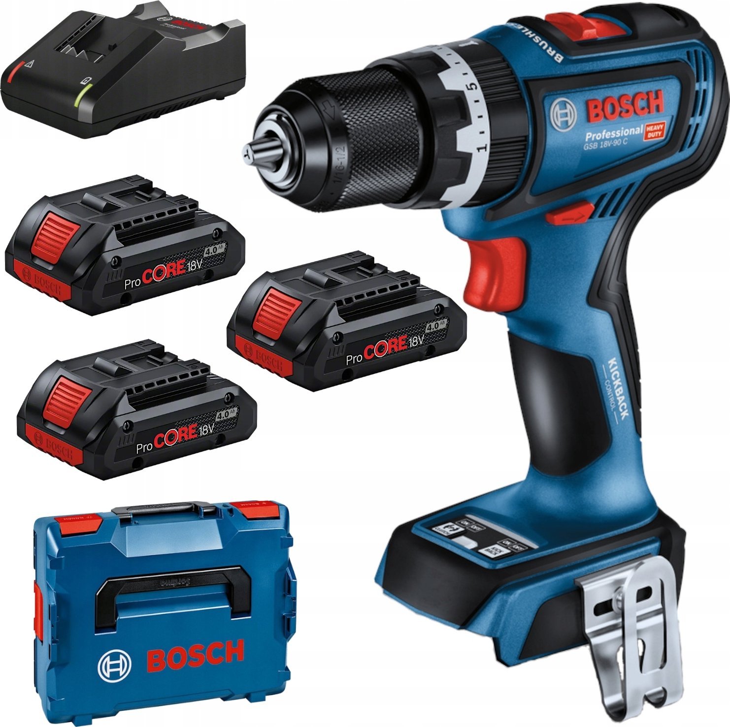 Bosch BOSCH.UD.GSB SCREWDRIVER 18V-90 C 64/36Nm 3x4.0Ah PROCORE LB ...