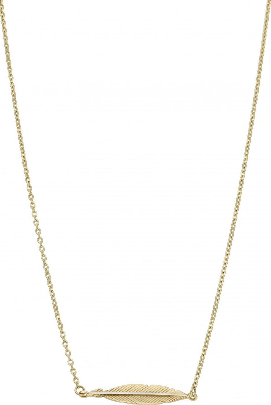 Rosanto Złoty naszyjnik celebrytka z piórkiem 45 cm 585 14k