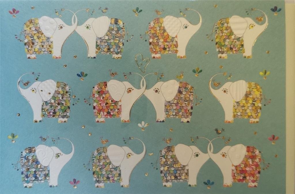 Turnowsky Karnet B6 + koperta MO5876T-3 Słoniki