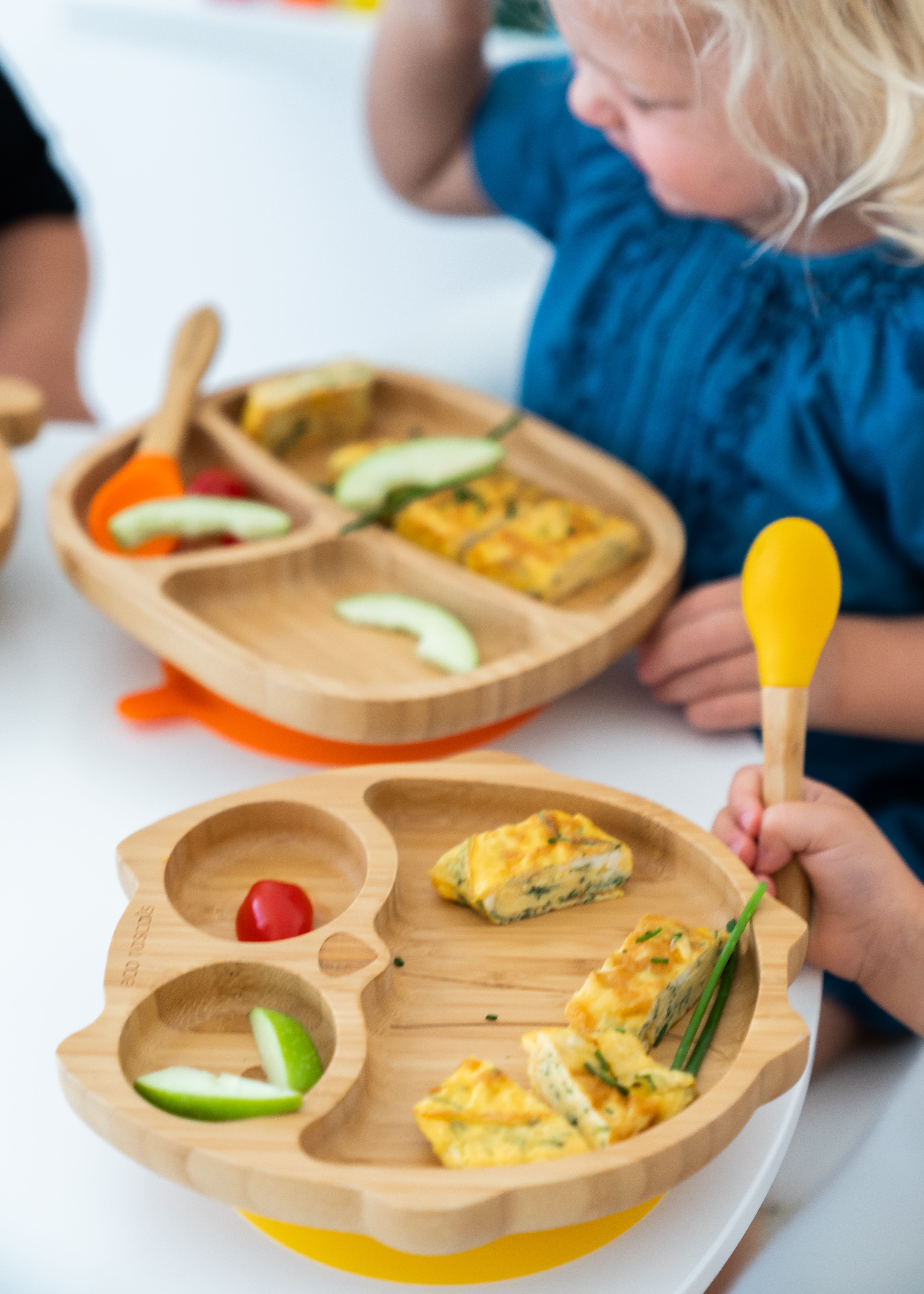 ECO RASCALS ECORASCALS Miseczka Bambusowa pomarańczowa Sowa zprzyssawką