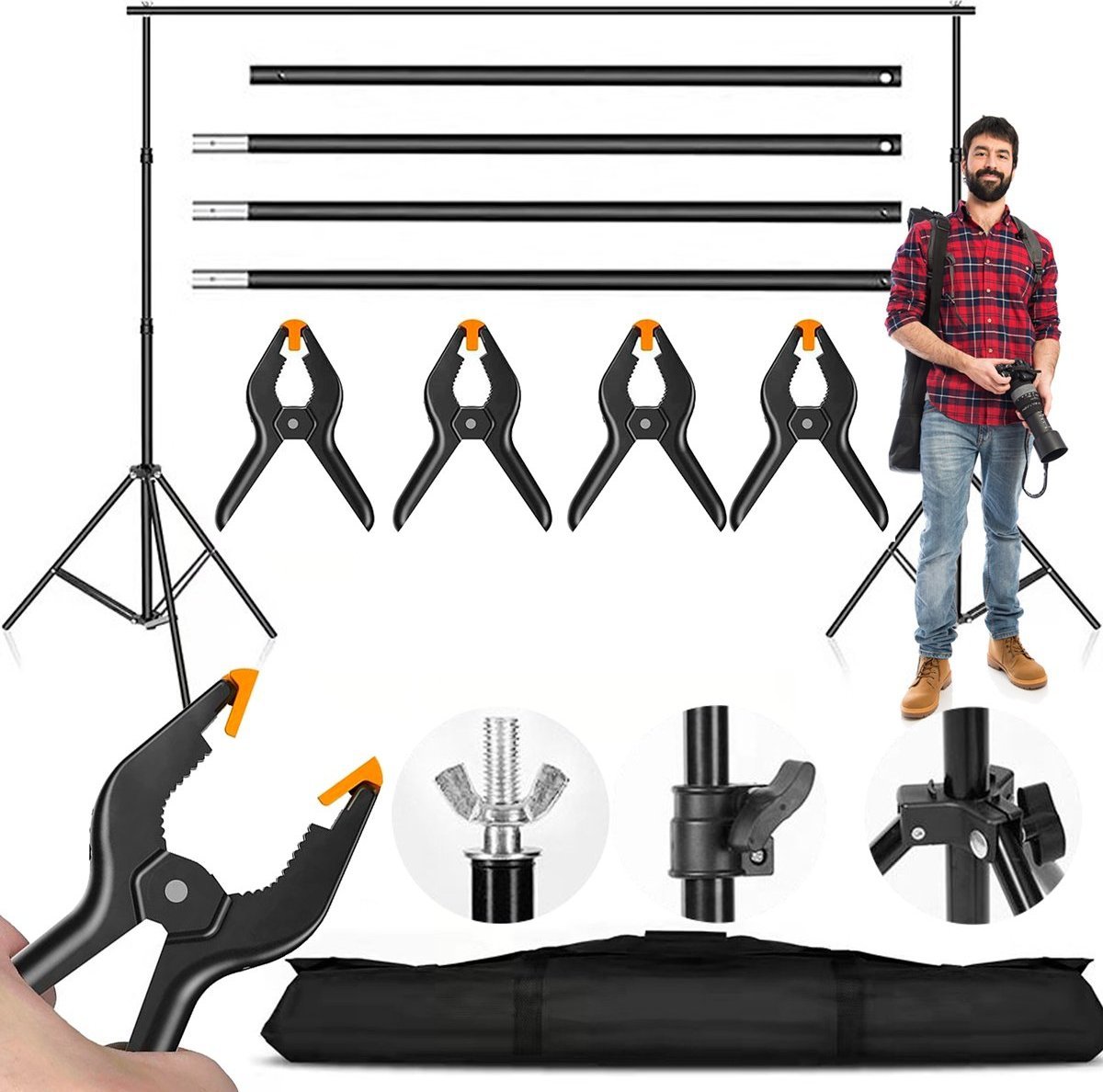 Heckermann Statyw do tła fotograficznego Heckermann