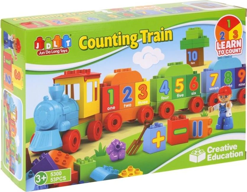 NoboKids Edukacyjne Klocki 53 el. Pociąg z Cyferkami