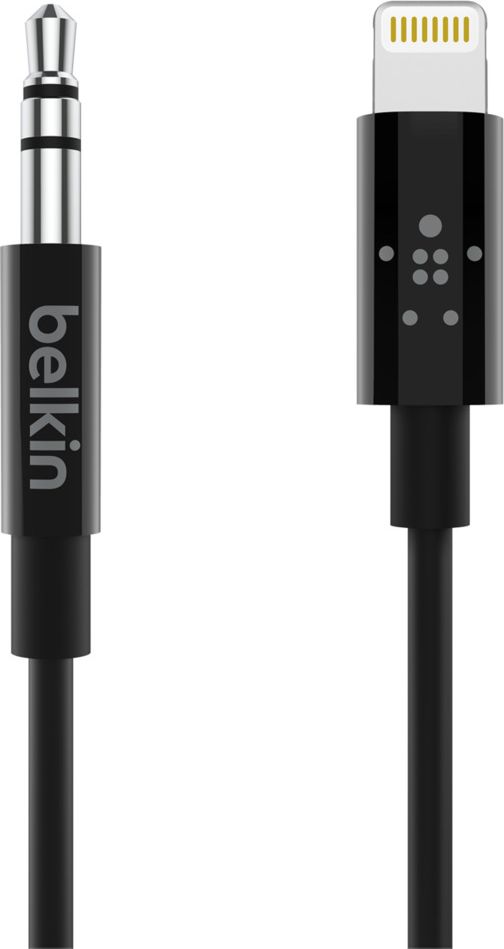 Adapter USB Belkin Lightning - Jack 3.5mm Czarny (AV10172BT06-BLK)