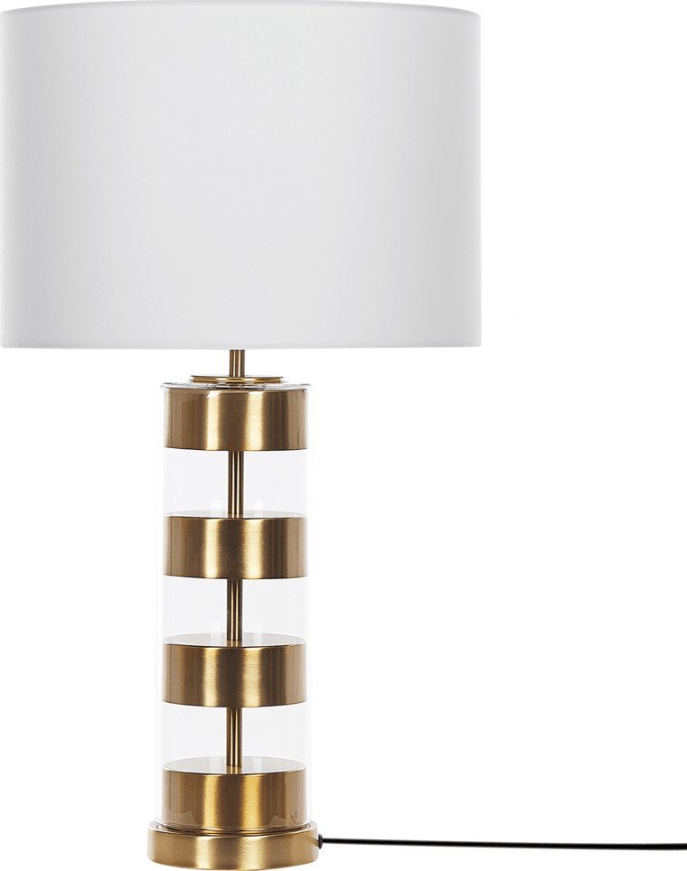 Lampa stołowa Beliani Lampa stołowa szklana złota BEATTON