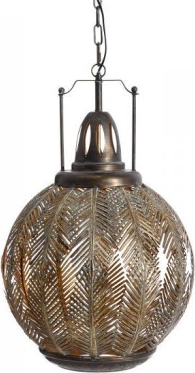 Lampa wisząca Bigbuy Home Lampa Sufitowa Kartki Złoty Metal 45 x 45 x 70 cm
