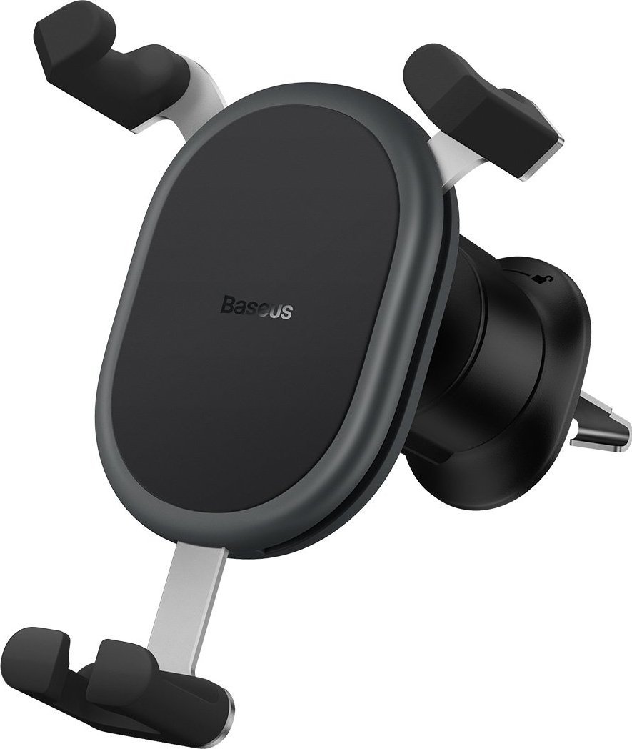 Baseus Baseus grawitacyjny uchwyt samochodowy na telefon na kratkę nawiewu czarny (SUWX000001)