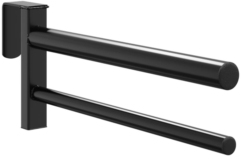 Wieszak na siodło z dwoma ramionami, przenośny, czarny, żelazo