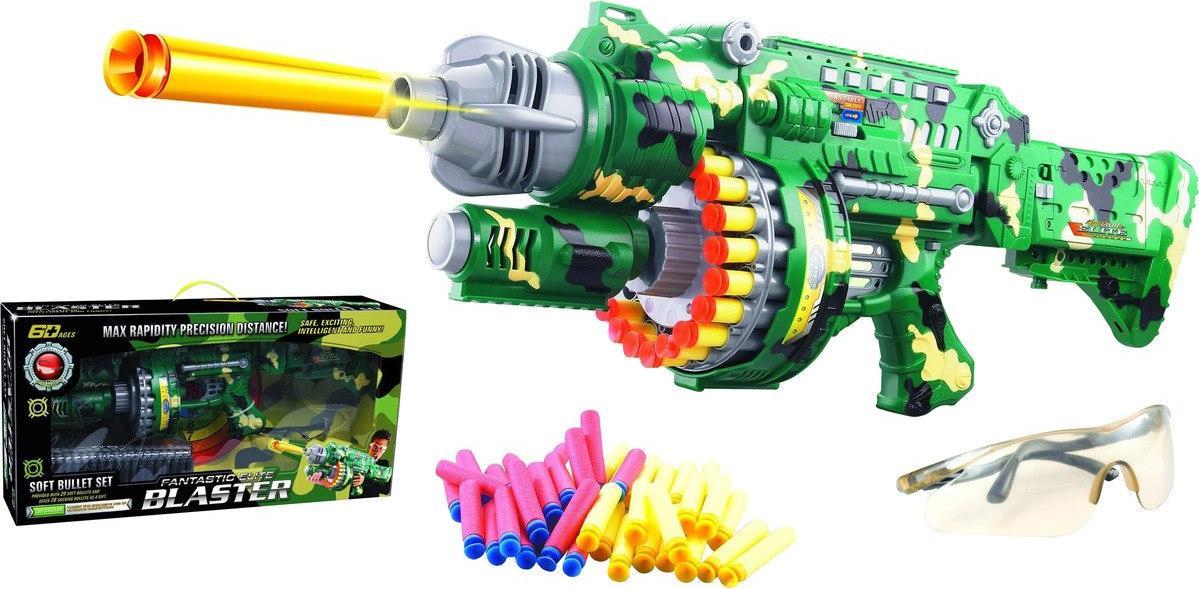 DWM KARABIN NA PIANKOWE STRZAŁKI BĘBENKOWY + OKULARY + TARCZA + 40 STRZAŁEK ZIELONY