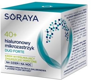 Soraya Hialuronowy mikrozastrzyk Duo Forte 40+ Krem na dzień i noc 50ml