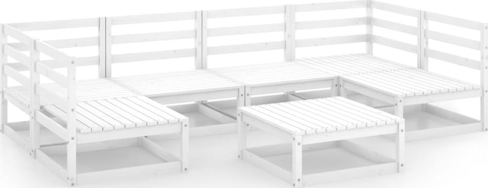 vidaXL 7-cz. zestaw mebli wypoczynkowych do ogrodu, drewno sosnowe