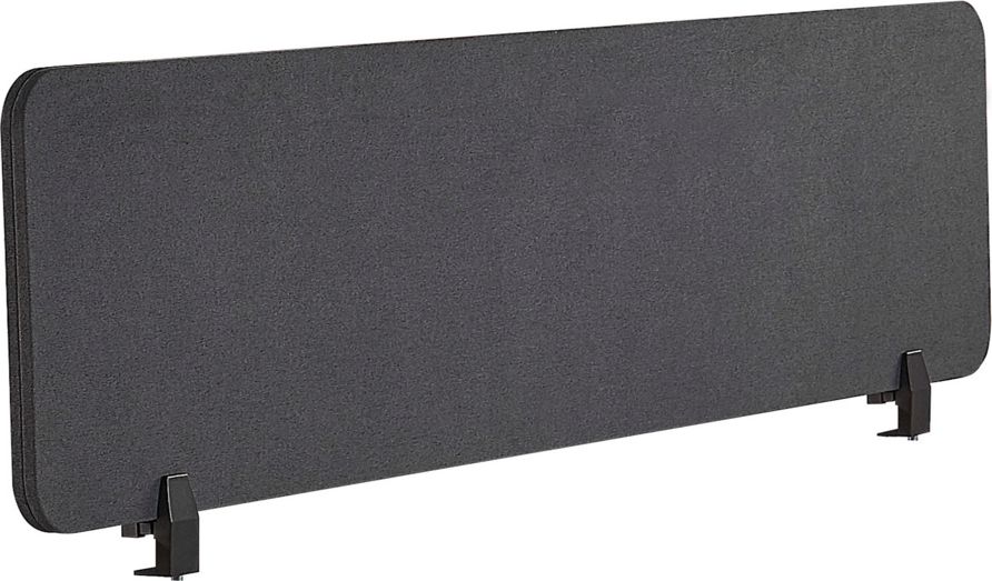 Beliani Przegroda na biurko 180 x 40 cm ciemnoszara WALLY