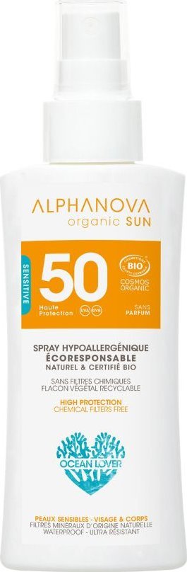 ALPHANOVA SUN Alphanova Sun Bio* Spray z filtrem SPF50, wersja podróżna, 90g