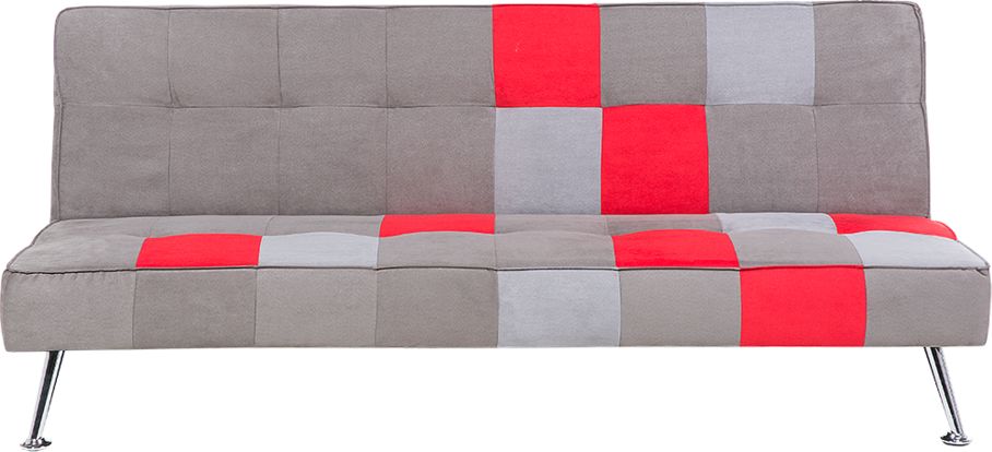 Beliani Sofa rozkładana welurowa wielokolorowa patchwork OLSKER