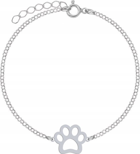 Radziszewska Jewellery Srebrna Bransoletka ŁAPKA PSA DEDYKACJA GRATIS