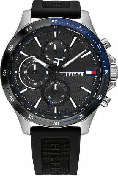 Zegarek Tommy Hilfiger Zegarek Męski Tommy Hilfiger 1791724 Czarny pasek