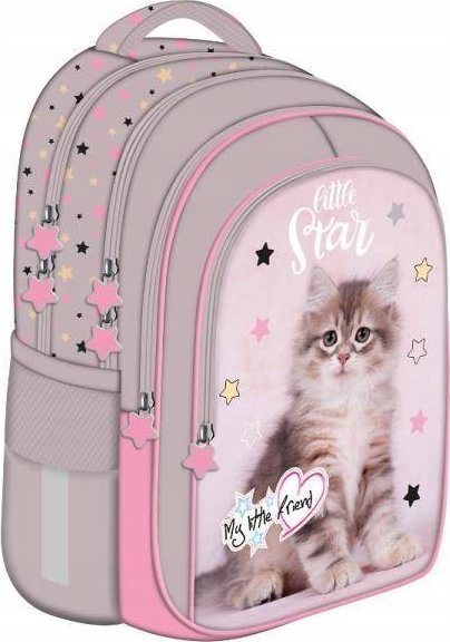 MAJEWSKI Plecak szkolny BPL-58 My Little Friend grey Cat